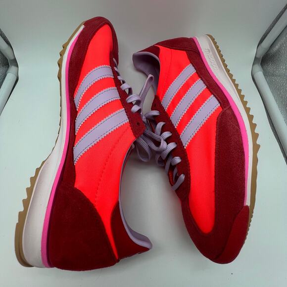 Adidas Women SL 72 OG Originals Size 9 Solar Red Lavender Better Scarlet JH7392 - Picture 4 of 9